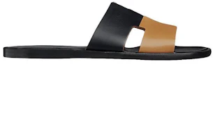Order Sandal HERMES dari Kulit Anak Sapi 'Hitam Coklat' H172460Z-H31