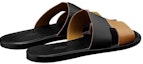 Shop Sandal Kulit Anak Lembu HERMES 'Hitam Coklat' H172460Z-H31