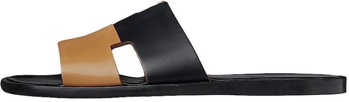 HERMES Calfskin Slippers 'Black Brown' H172460Z-H31 HERMES Calfskin Slippers 'Black Brown' H172460Z-H31