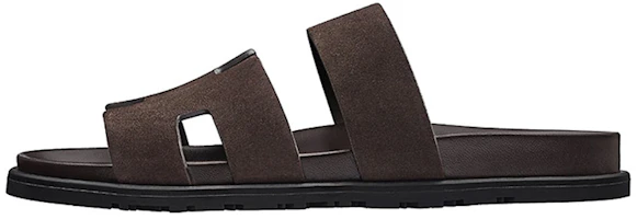 HERMES Calfskin Slippers 'Dark Brown' H202862Z-HT1 HERMES Calfskin Slippers 'Dark Brown' H202862Z-HT1