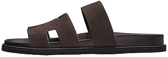 HERMES Calfskin Slippers 'Dark Brown' H202862Z-HT1 HERMES Calfskin Slippers 'Dark Brown' H202862Z-HT1