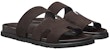 Sandal HERMES Kulit Anak Lembu 'Coklat Gelap' H202862Z-HT1