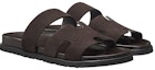 Order Sandal HERMES Kulit Anak Lembu 'Coklat Gelap' H202862Z-HT1