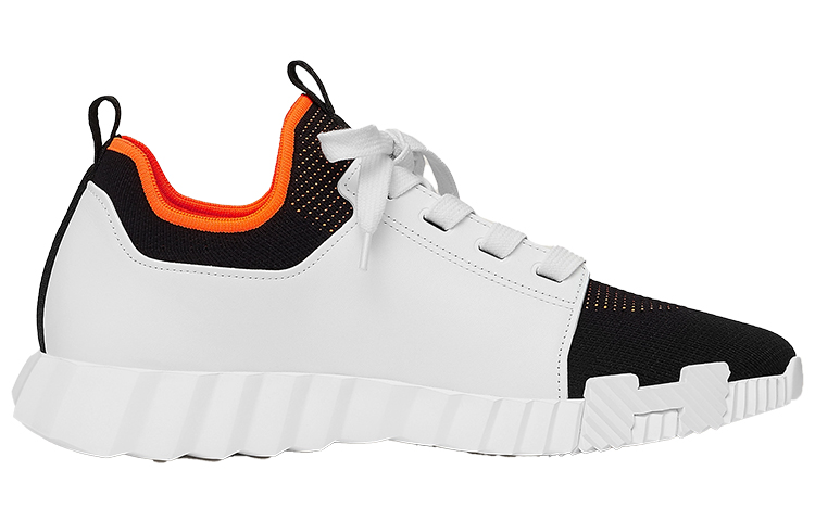 Order HERMES Sepatu Sneakers Kulit Sapi 'Putih Hitam' H212918Z-H1