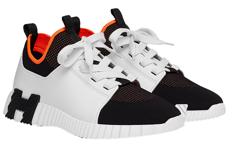 Lookbook HERMES Sepatu Sneakers Kulit Sapi 'Putih Hitam' H212918Z-H1