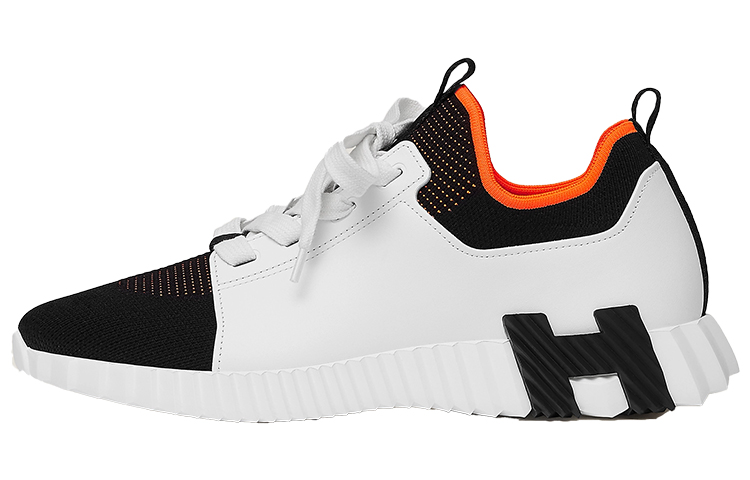 HERMES Calfskin Sneaker 'White Black' H212918Z-H1