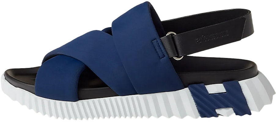 Sandalias Abiertas HERMES Piel Trenzada Azul con Velcro. H231830Z-HI2 Buy Sandalias Abiertas HERMES Piel Trenzada Azul con Velcro. H231830Z-HI2