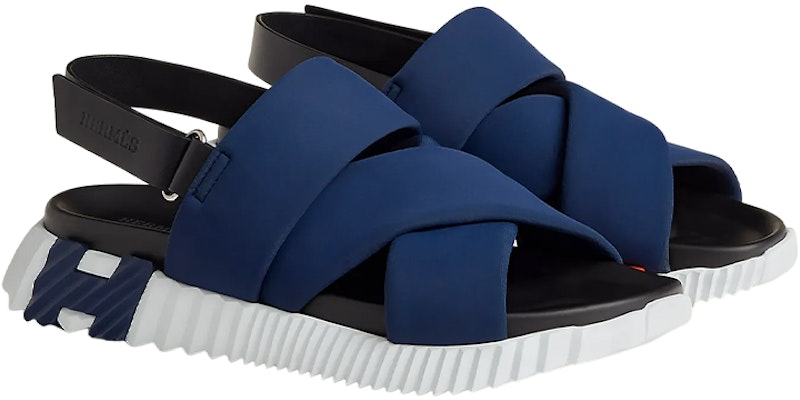 Sandalias Abiertas HERMES Piel Trenzada Azul con Velcro. H231830Z-HI2 Order Sandalias Abiertas HERMES Piel Trenzada Azul con Velcro. H231830Z-HI2