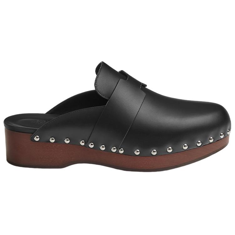 HERMES Calya Mule 'Black Leather Fashion' 圖 2