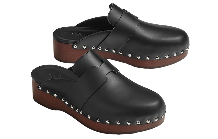 HERMES Calya Mule 'Black Leather Fashion' 圖 4