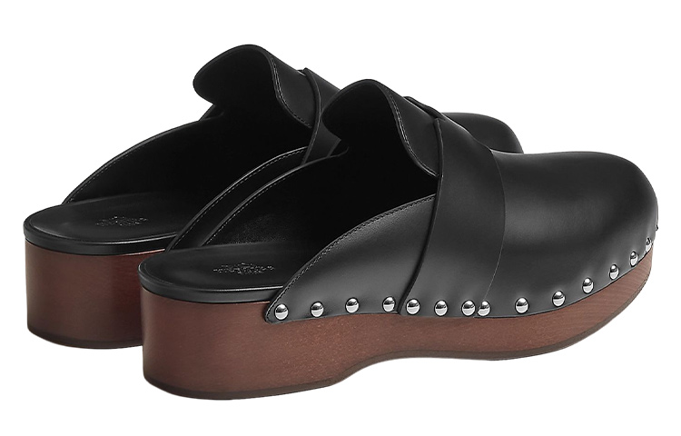 HERMES Calya Mule 'Black Leather Fashion' 圖 5