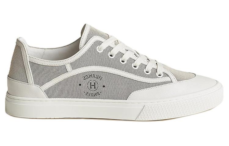 Lookbook HERMES Kanvas Low-Top Tali Ungu Putih Fashion H231724Z-HPN