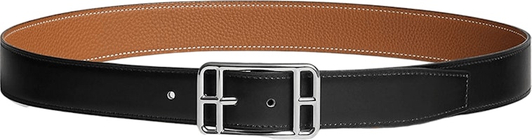 HERMES Cape Cod Black Leather Belt for Men - Stylish & Minimalist 3.2cm Wide H049676CKAA115 HERMES Cape Cod Black Leather Belt for Men - Stylish & Minimalist 3.2cm Wide H049676CKAA115
