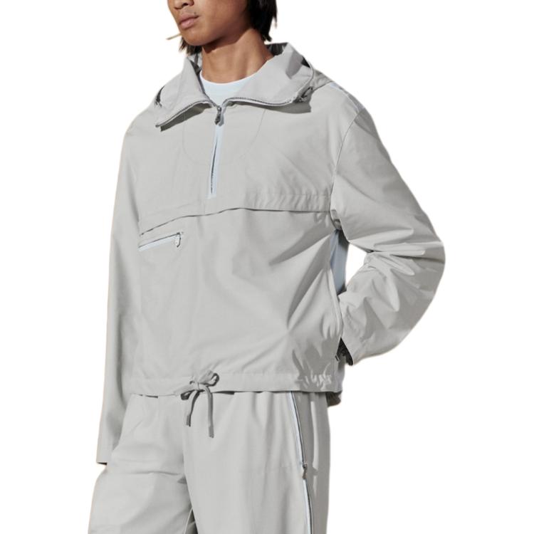 Hermes Capsule Series Hoodie with Detachable Pocket Misty White H452920HL9448