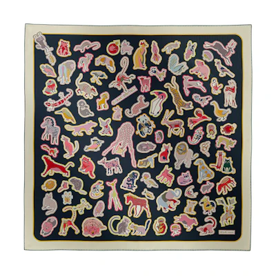 HERMES Caracteristick Silk Scarf Unisex Reversible Design Multiple Colors. H904165S 03