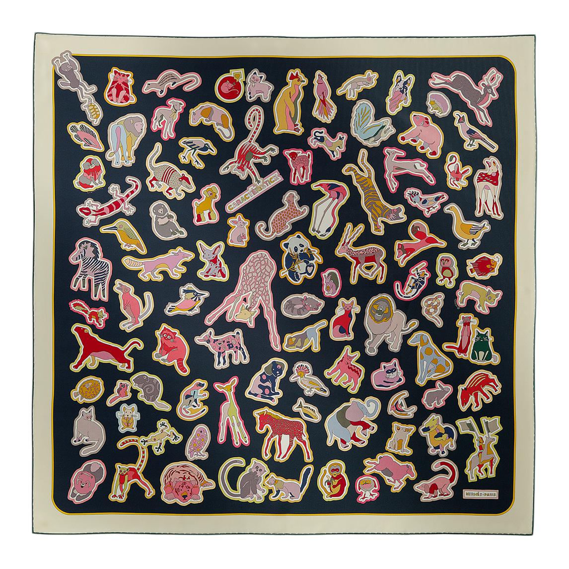 HERMES Caracteristick Silk Scarf Unisex Reversible Design Multiple Colors. H904165S 03 圖 2