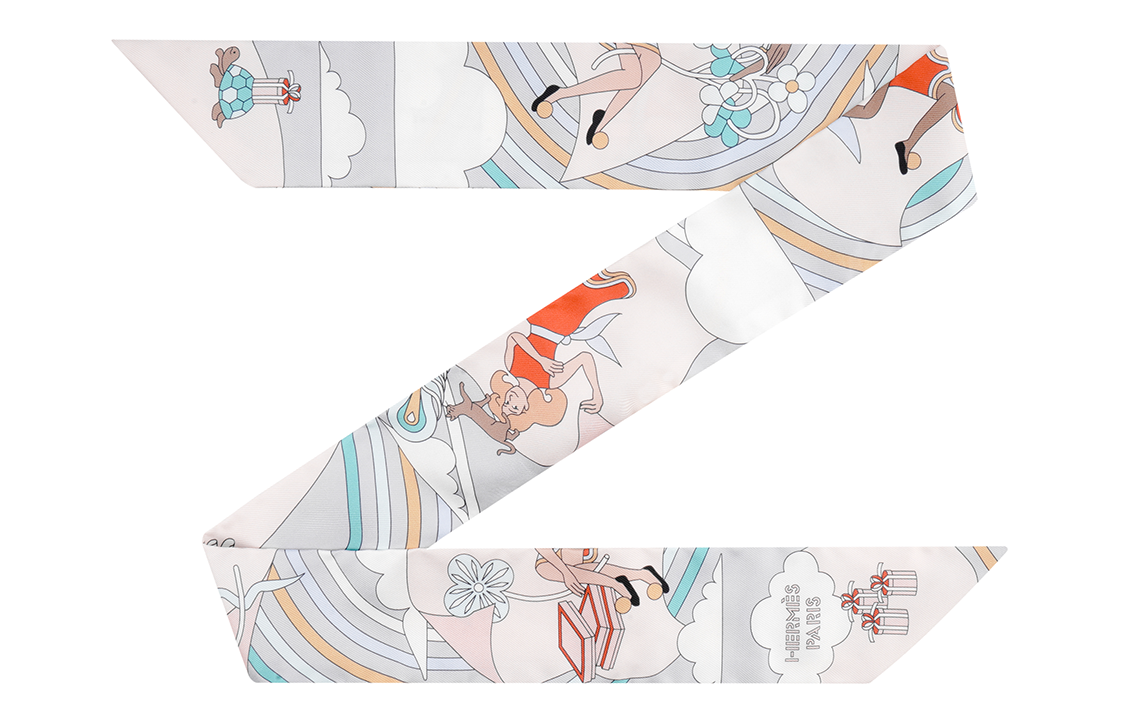 HERMES Carres Volants Twilly Scarf Unisex Couples Design Multicolor H063849S-14 圖 2