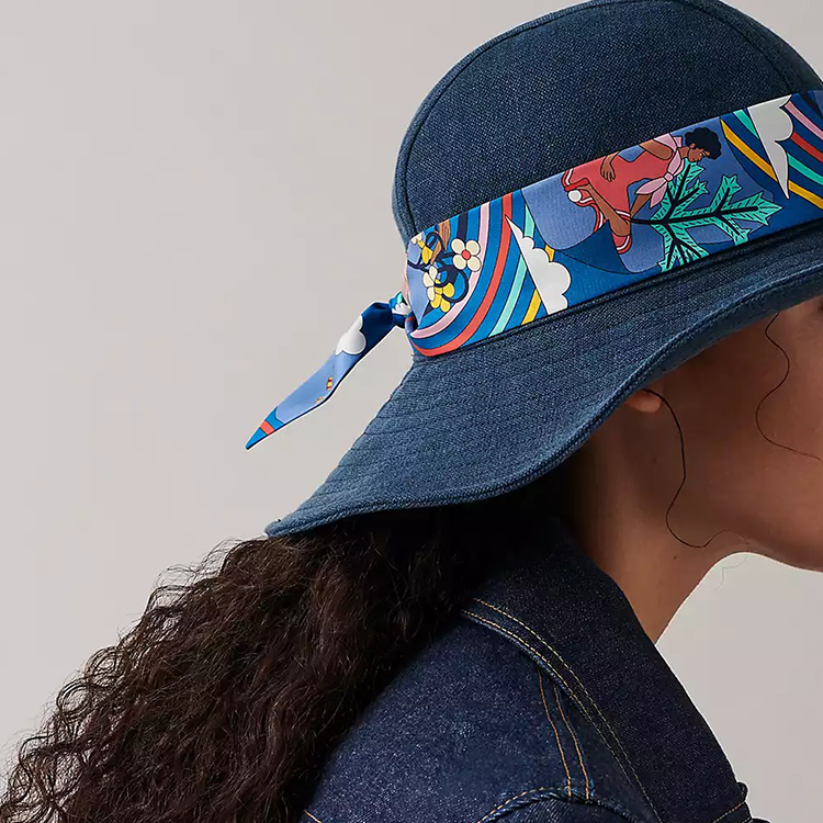 HERMES Carres Volants Twilly Silk Scarf Unisex Couple Edition. H063849S-17 圖 3