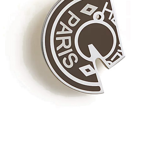 HERMES Carrousel Alphabet Horse Head Brooch Grey  Accessory. H077327FP92 圖 4