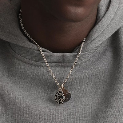 HERMES Carrousel Rantai Perak Unisex Reka Bentuk Pasangan. H077325FP03 Purchase HERMES Carrousel Rantai Perak Unisex Reka Bentuk Pasangan. H077325FP03