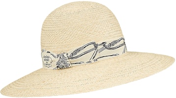 HERMES Carrousel Straw Panama Hat H211006N-NT56 HERMES Carrousel Straw Panama Hat H211006N-NT56