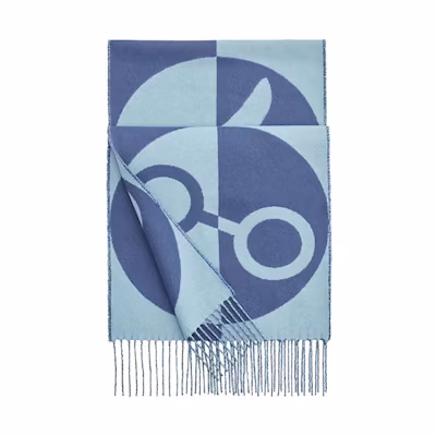 HERMES Casaque Cashmere Scarf with Charms - Unisex Couple Design. H259090S-05