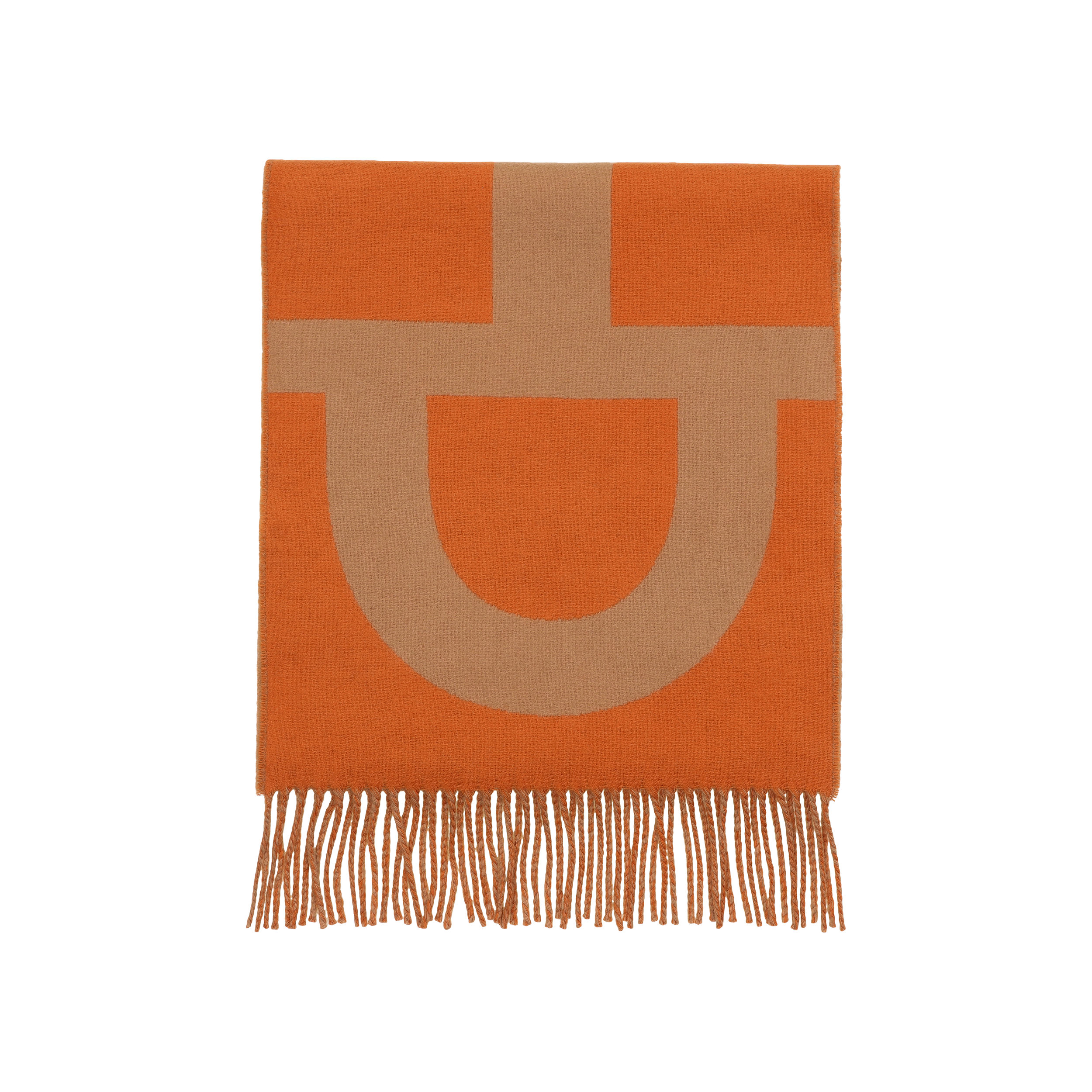 HERMES Casaque Grand Mors Jacquard Scarf Cashmere Silk Unisex Orange H259116S-02 圖 4