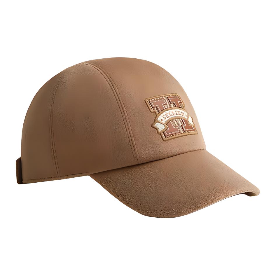 HERMES Cashmere Baseball Cap Unisex Couple Style Brown/Green. H232032NvVS,H232032NvD1