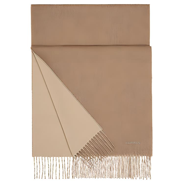 HERMES Cashmere Scarf Beige Unisex情侣款 H393800T-13