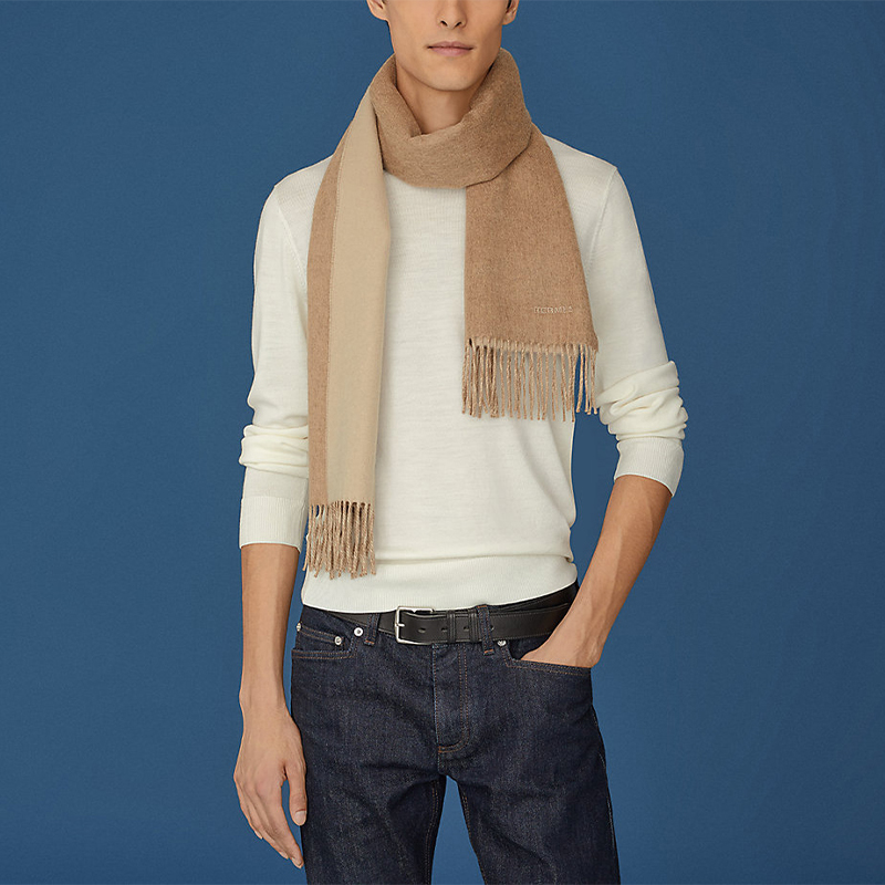 HERMES Cashmere Scarf Beige Unisex情侣款 H393800T-13 圖 6