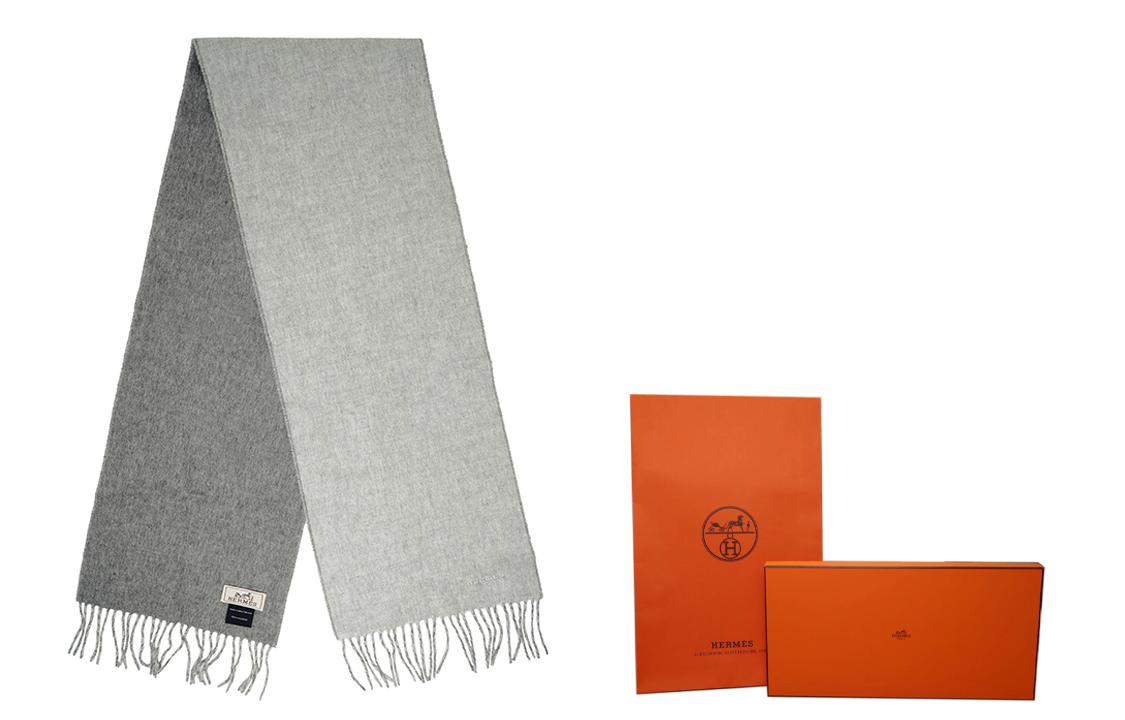 HERMES Cashmere Scarf Unisex Couple Style Japanese Business Design. H393795T-02 圖 6