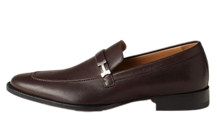 HERMES Casual Round Toe Slip-On Loafers 'Brown' H231993Z-AME