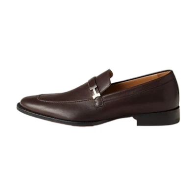 HERMES Casual Round Toe Slip-On Loafers 'Brown'