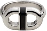 Order HERMES Chain Design Stainless Steel Silver Ring Unisex Couple Style H100043FJ