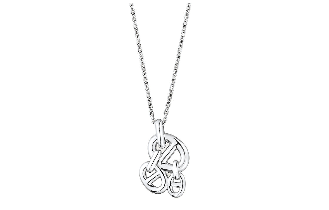 HERMES Chaine d'Ancre Enchainee Small Pendant Necklace 925 Silver Unisex. H109503B-00