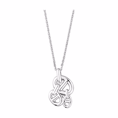 HERMES Chaine d'Ancre Enchainee Small Pendant Necklace 925 Silver Unisex. H109503B-00