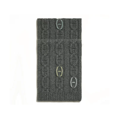 HERMES Chaine d'Ancre Knit Scarf Grey for Men. H394073T 02