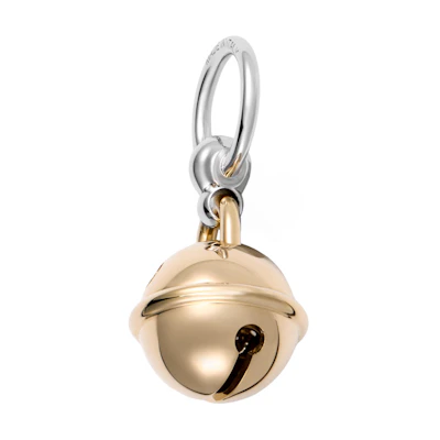 HERMES Charms Grelot Twilly Bell Pendant Scarf Ring Gold Unisex Accessory. H603334S 00