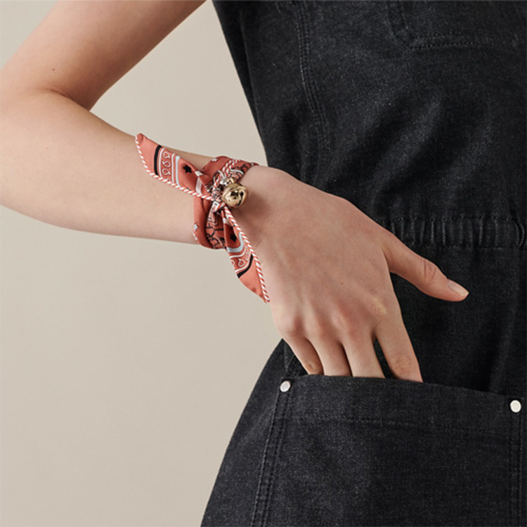 HERMES Charms Grelot Twilly Bell Pendant Scarf Ring Gold Unisex Accessory. H603334S 00 圖 5