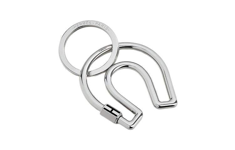 Order HERMES Cheval Fer a Cheval Key Ring Horseshoe Metal Unisex Keychain. H077329FJ03