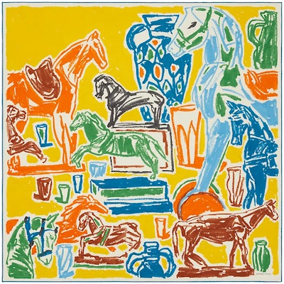 HERMES Chevaux de la Collection 100cm Fashion Silk Scarf H103943T-01 Order HERMES Chevaux de la Collection 100cm Fashion Silk Scarf H103943T-01