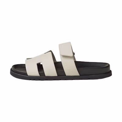 HERMES Chypre 'Beige Open-Toe Velcro Sandal'
