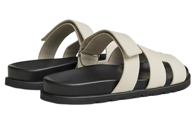 HERMES Chypre 'Beige Open-Toe Velcro Sandal' 圖 3