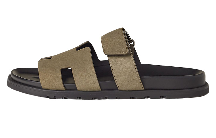 HERMES Chypre 'Light Brown Magic Tape Slides' H222856Z-H1R