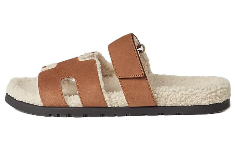 HERMES Chypre 'Open-Toe Brown Suede' H222929Z-H2P