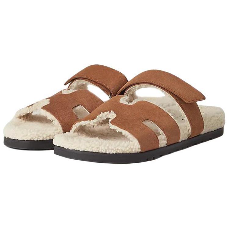 Lookbook HERMES Chypre 'Open-Toe Brown Suede' H222929Z-H2P