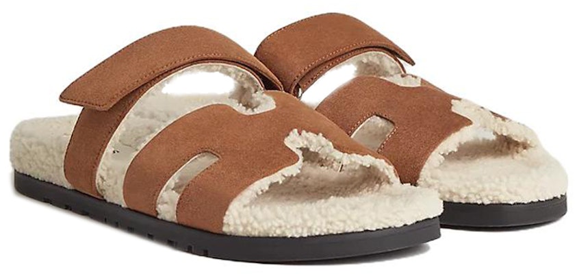 HERMES Chypre 'Open-Toe Brown Suede' H222929Z-H2P Shop HERMES Chypre 'Open-Toe Brown Suede' H222929Z-H2P