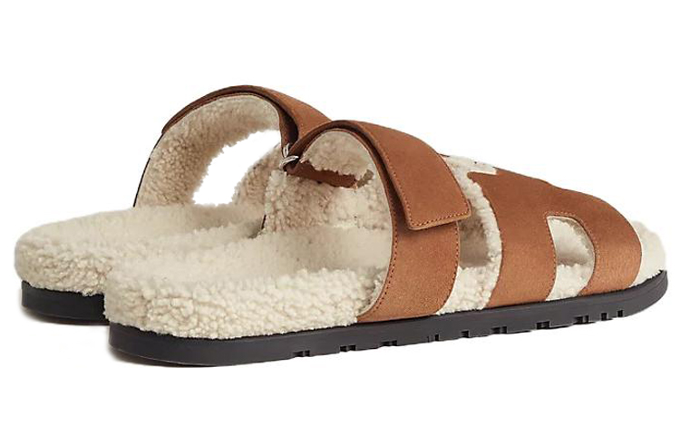 Purchase HERMES Chypre 'Open-Toe Brown Suede' H222929Z-H2P