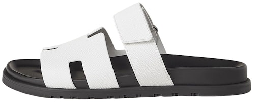 HERMES Chypre Calfskin 'Open Toe Velcro White' H222857Z-H90 HERMES Chypre Calfskin 'Open Toe Velcro White' H222857Z-H90