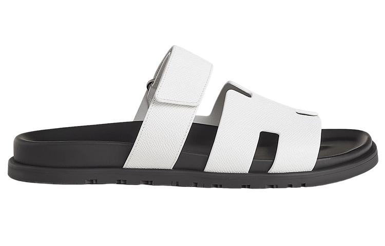 Order HERMES Chypre Calfskin 'Open Toe Velcro Putih' H222857Z-H90